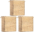 AppliaFit Wicker Trash Can - Fits Grocery Shopping Bags - Waste Basket for Reusing Grocery Shopping Bags (3-Pack)