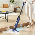 Steam Mop Hardwood Floor Steamer 500ml 1200w Handheld Steam Cleaner Steam Cleaner With 2 Steam Modes15s Fast Heat-Up For Carpet Tile Flooring Marble Cleaning Whole Home UseBlue