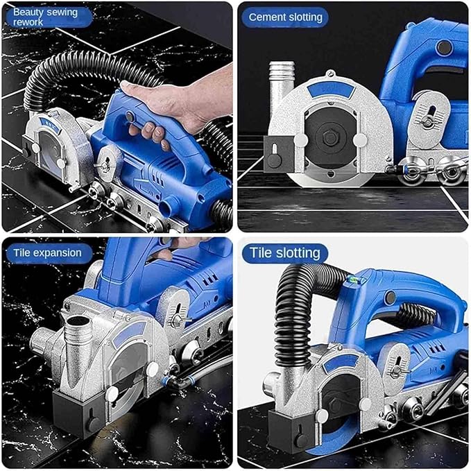 9000r/min Tile Joint Cleaner DIY Electric Grout Removal Tool for Tile with Automatic Water Blower Device 1200W Floor DIY Regrouting Tool with Diamond Blade
