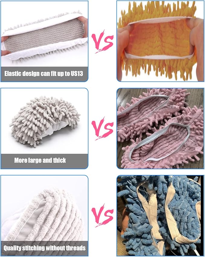 8 Pcs Mop Slippers Socks Floor CleaningMicrofiber Shoe Covers dust Washable Reusable for Woman Man House Kitchen (Grey)