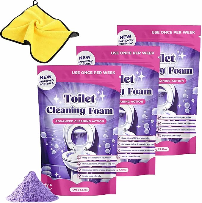 Fizclean Toilet Cleaner Fizclean Toilet Cleaning Foam FizCleaning Powder FizClean Foam Cleaner Touch Free Foaming Foaming Powder (3)