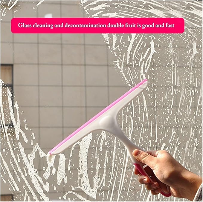 Glass Scraper-Window Glass Cleaning Wisser Cleaner Thuis Douche Badkamer Schoonmaakborstel (Color : Green)