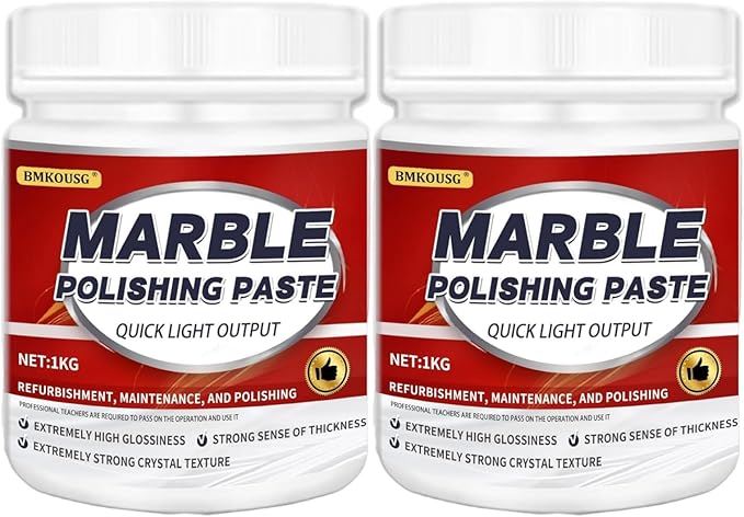 Granite Polishing Paste Marble Cleaner Countertop Quartz Polish Granite Polishing Kit | Marble Cleaner and Polish - Enhances Shine &amp Maintenance Safe for Stone Surfaces 2.2LB (2 - PCS)