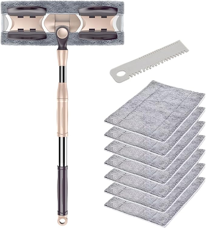 Easy to Use Extended Rectangular Mop for Home 360 Degree Dusting Microfiber Pad 133cm Handle Flat Floor Microfiber Mop