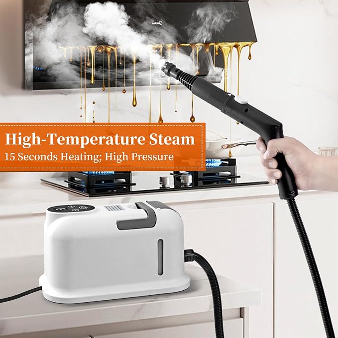 Steam Cleaner15s Heat-Up1.8L TankPortable Handheld Steamers for Cleaning with 10PCS AccessoriesSteam Cleaner for HomeCarDirtGreaseGroutTileCouchgroutwindowsbathroomskitchens