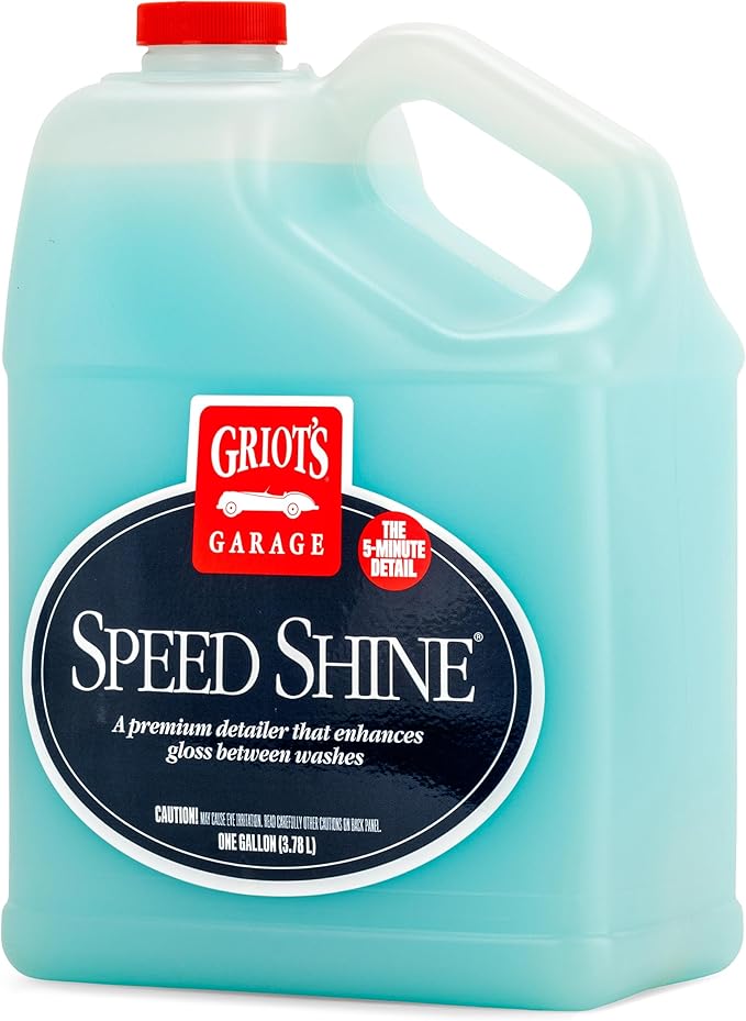 Griot's Garage Speed Shine for Car Detailing Quick Detailer for All Exterior Surfaces Trim and Wheels Provides a Glossy Finish 11148 One Gallon