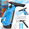 3 in 1 Rechargeable Window Vacuum Squeegee Cordless with 10 inch Blade Window Cleaner for Efficiently Spraying Wiping and Vacuuming Windows Mirrors Shower Glass Tiles and Countertops Blue