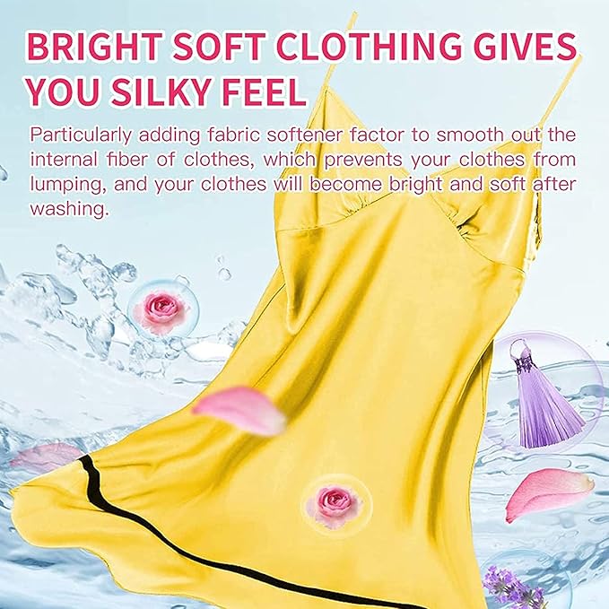 60Pcs Scent Booster Crystals Independent Package Fragrance Beads Bags in-Wash Scent Booster Beads Laundry Freshener Beads (Fruit)