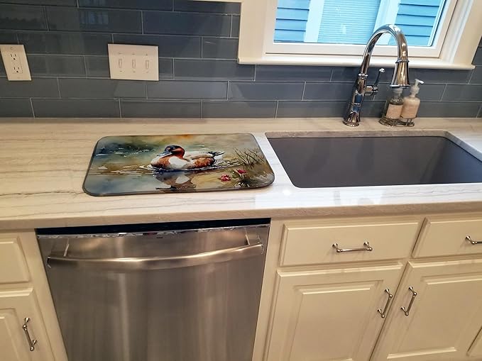 Caroline's Treasures DAC3197DDM Canvasback Dish Drying Mat Absorbent Dish Drying Mat Pad for Kitchen Counter Dish Drainer Mat for Countertop 14 x 21 Multicolor