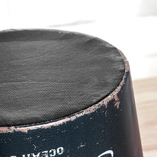Trash Can 10L/2.64Gallon British Style Trash Bin Household Uncovered Garbage Can Decoration(Boat Anchor Pattern) - Pattern-1