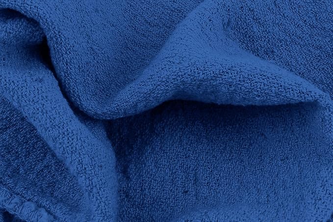 Avalon Towels Cotton Shop Rags – (Pack of 50) Size 12x14 Inches Cleaning Rags – Absorbent Shop Towels and Multipurpose Cleaning Towels for Automobiles Industries Garage and Homes (Blue)