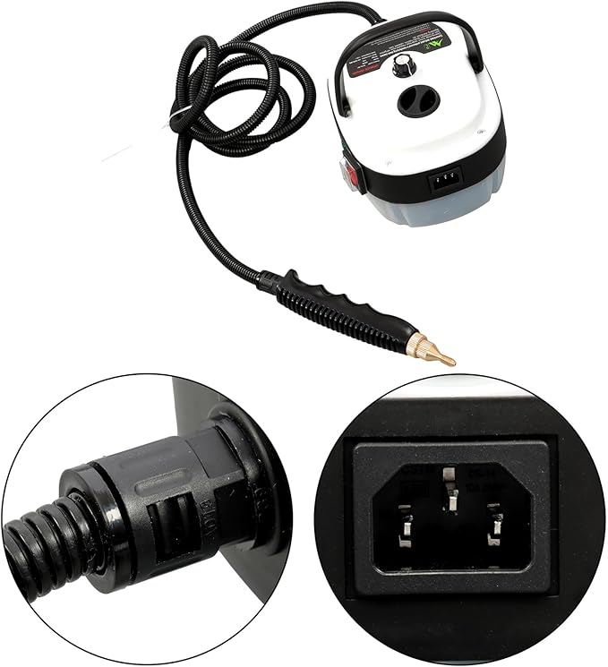 waltyotur 2500W Portable Handheld Steam Cleaner with 3 Brush Heads for Home Car Furniture Kitchen Bathroom and Wall