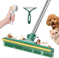 Carpet Rake for Pet Hair Removal 60” Long Handle – Heavy-Duty Pet Hair Remover for Carpets Rugs &amp Mats Cat Dog Fur Rakes Scraper Carpet Broom for Carpets with Copper Teeths