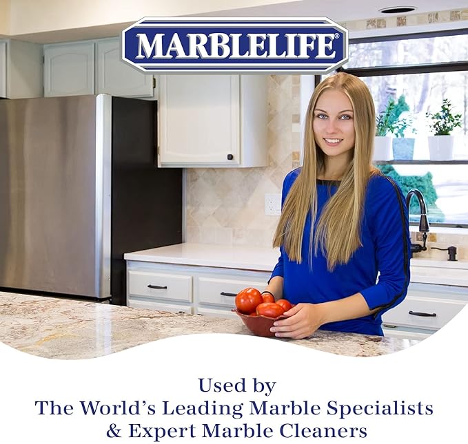 Marblelife Bathroom Combo Kit With Marble &amp Travertine Cleaner MaxOut Deep Grout Cleaner for Tile Floors Soap Scum Remover For Shower &amp Other Surfaces Includes A Cleaning Cloth