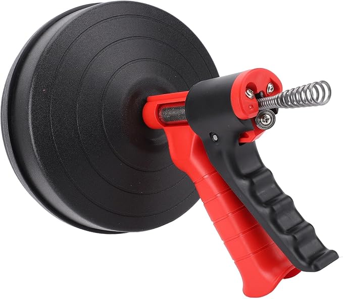 Jonlaki Drain Snake 5m Manual or DrillPowered Clog Remover with 65 Manganese Steel Spring for Toilet and Kitchen (10m Spring)