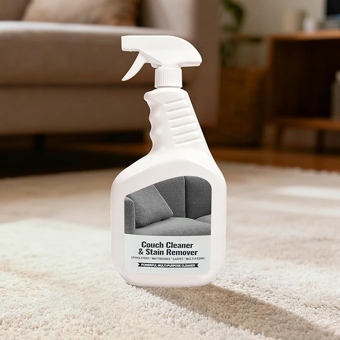 Couch Cleaner &amp Stain Remover Spray: Strength Multi-Surface Upholstery Cleaner - Pet-Safe Non-Toxic Quick-Drying for Fabric Sofas Carpet Furniture Couches &amp Car Interiors