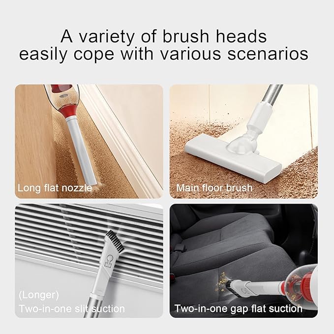 Cordless Vacuum Cleaner Lightweight Vacuum Cleaner 70W Stick Vacuum with 40min Max Long Runtime for Home Hard Floor Carpet Pet Hair (B)