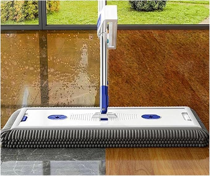 140cm Long Handle Floor Cleaning Mop with Squeezer Heavy Duty Thicken Chenille(1Pc Cloth)