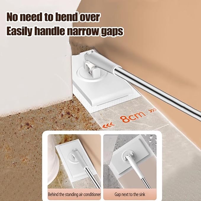 Snap Grip Zero Touch Mini Mop Convenient Cloth Changing Mini Mops with Hands-Free Cloth Release Wet &amp Dry Cleaning Lightweight Snap for Floors &amp Corners