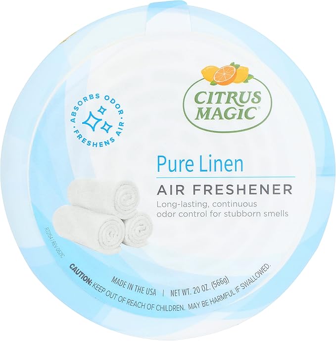 Citrus Magic Odor Absorbing Solid Air Freshener Pure Linen 20-Ounce Pack of 2
