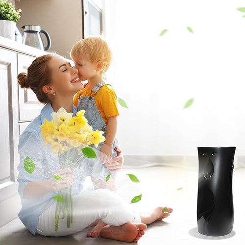 2 Pcs Automatic Air Freshener Spray DispenserFree Standing or Wall MountedAutomatic Fragrance Dispenser for Standing Aerosol Sprayer for Hotel Office Living Room Bathroom Commercial Place (Black)