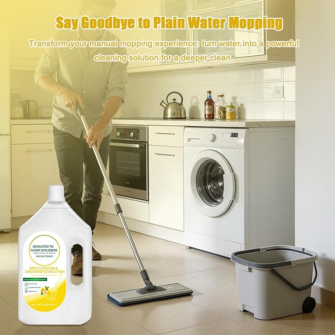 Floor Cleaning Solution Compatible with Tineco – 82 FL OZ Lemon Floor Cleaner – Long-Lasting Zesty Scent – For All Cordless Wet/Dry Vacuum Mop Cleaner &amp Robot Vacuums with Mopping