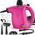 KIATO Handheld Steam Cleaner Hand Held Steamer for Cleaning Home Portable Pressurized Steamers for Upholstery Furniture Sofa Couch Floor Tile Grout Bathroom Pink SC23