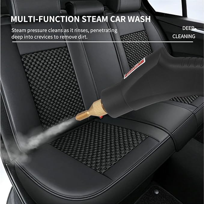 Handheld Steam Cleaner 1500W High Pressure Steam Cleaner with 6 Gear Adjustable and 4 Multi Surface Accessories for Tile Stove Appliance Carpet Mattress (US plug)