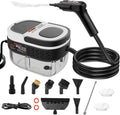 Steam Cleaner - 3-Level Adjustable Handle 15s Heat-Up - Steamer for Cleaning with 10pcs Accessories - Portable Steam Cleaner for Home for Car Dirt Grease Grout Tile Floor Couch Furniture-White