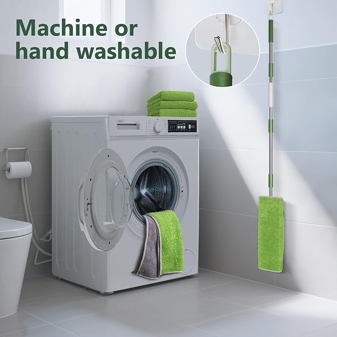Microfiber Mops for Floor CleaningMasthome Professional Floor Mops with Washable Pads 4pcsWet Dry Use Flat Mop with 59'' Long Stainless Steel Handledust mop for Hardwood Floors Suitable Office Home
