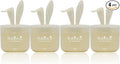 RABBICO Sweet 4 Packs (Rabbit Lovely Ears Shape) Car Home Office Air Freshener White Musk Scent White