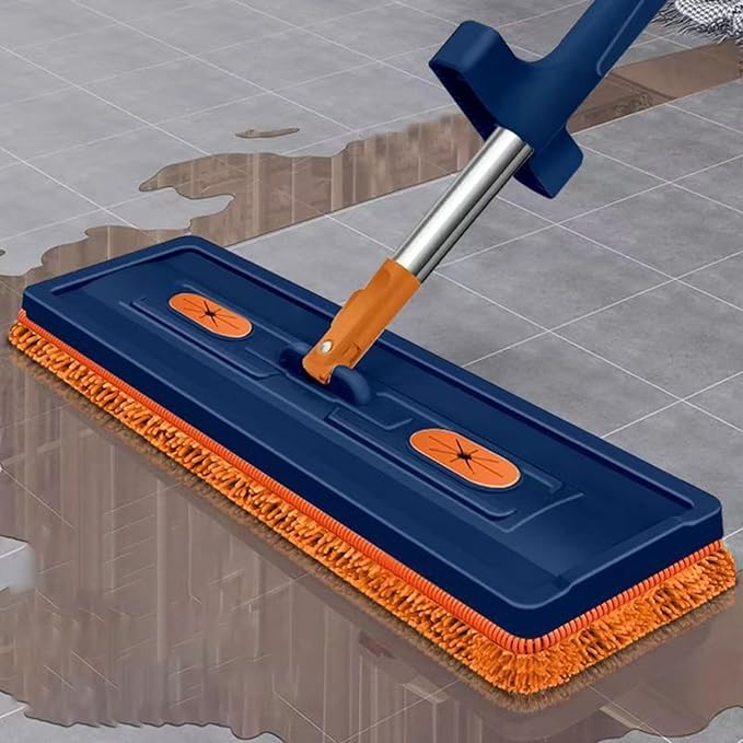 Dust Mops for Floor Cleaning - 42cm Flat Washable 360 Degree Rotating Reusable ToolHousehold Cleaning Accessories | for Dust Wood Hardwood Home Kitchen Living Room Balcony Classroom