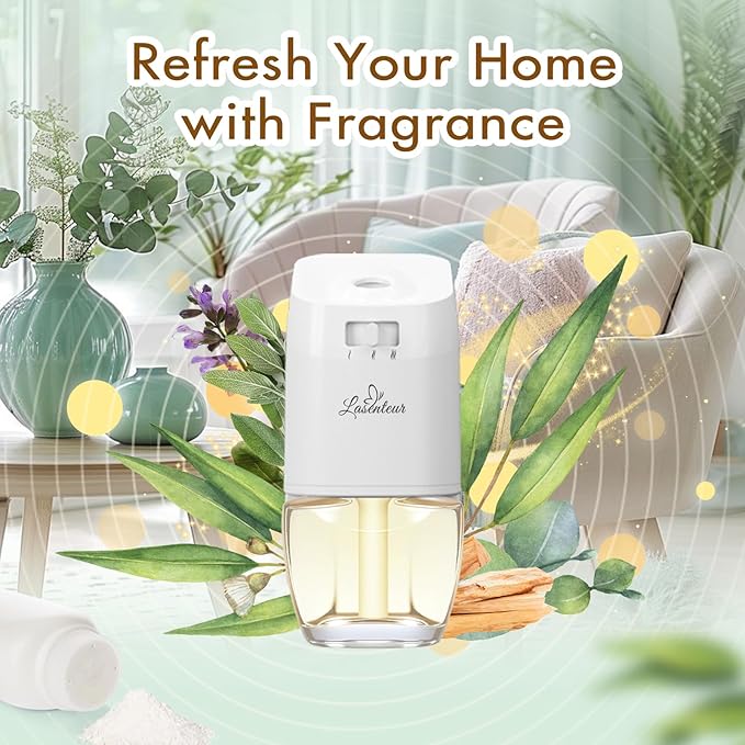 Plug In Air Freshener Refills Palo Santo Eucalyptus &amp Sage Baby Powder Scent - 12 Count 7.92 Fl Oz Fragrance for Home Bathroom Office Compatible with Air Wick &amp Glade Not Include Glad