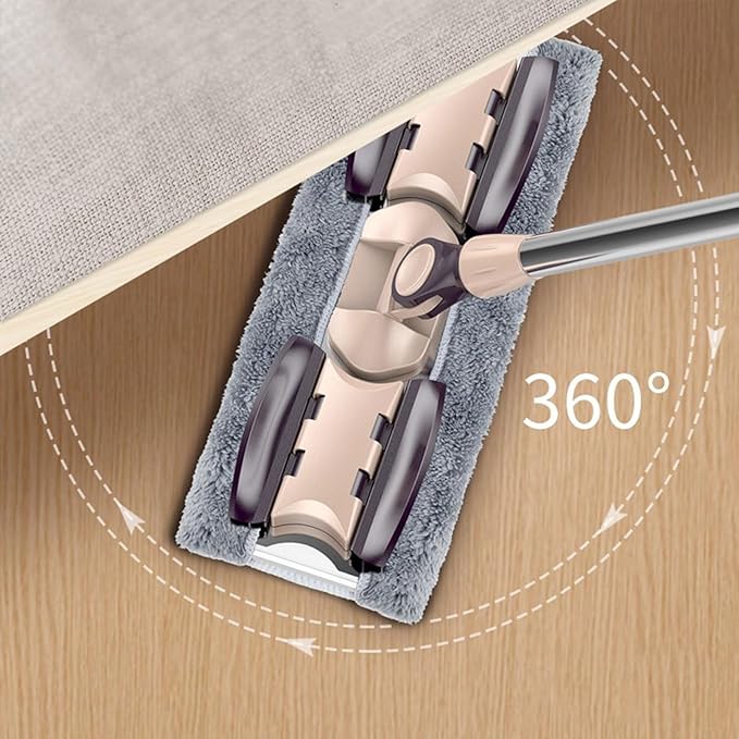 Adjustable Aluminum Flat Mop for Household 360 Degree Dusting Microfiber Pad Lazy Tool 133cm Handle