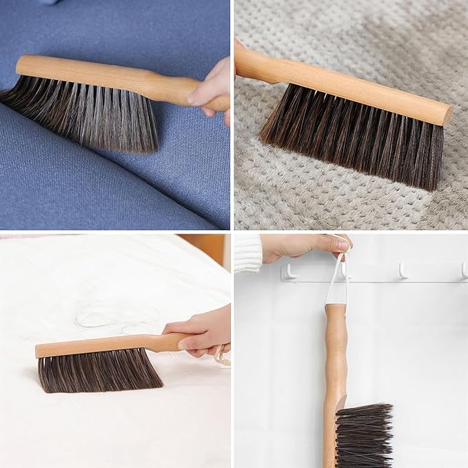 Whisk Broom Hand Held Bench Brush Encrypted Bristles for Hand Broom Extended Handle for Easy Holding Drafting