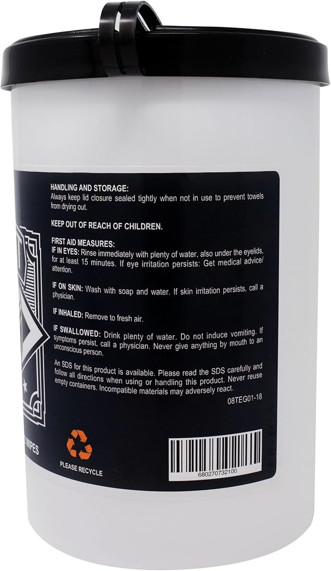 Eagle Grit Heavy Duty Cleaning Wipes – 72 XL Pre-Moistened Degreasing Hand &amp Tool Wipes – 10”x12” Industrial Strength Shop Towels – Removes Grease Oil Ink Adhesives &amp Grime – USA Made