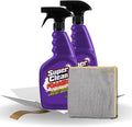 Super Clean Citrus Scent Foaming Cleaner and Degreaser Spray 32 oz Bundle with Microfiber Cloth - Heavy Duty Degreaser for Kitchen Oil Grime and Dirt Removal - (3 Items)