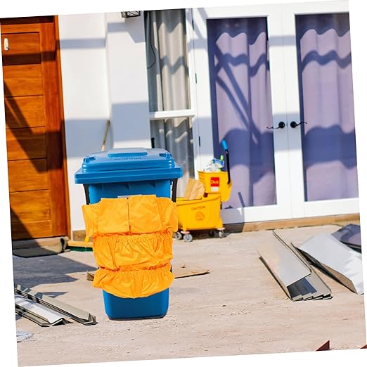 Alipis 120l Round Storage Bucket Bag Straps for Outside Trash Barrels Garbage Bin Organizer