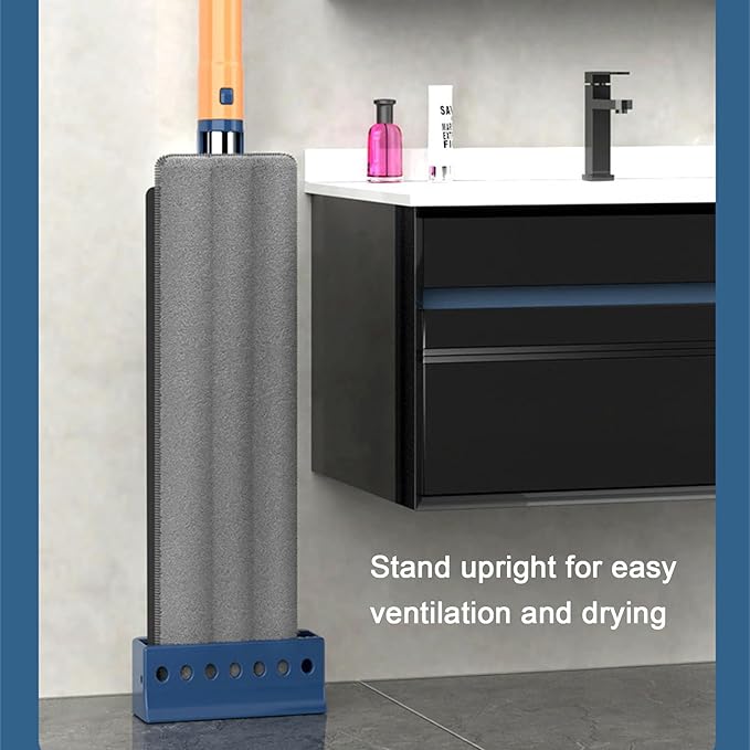 Large Flat Mop with 360° Rotating Head Microfiber Wet and Dry Mop with Stainless Steel Handle Reusable for Floors Corners Windows