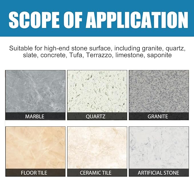 Mdcozyfun Stone Stain RemoverGranite Countertop CleanerStone Crystal Plating Agent All Purpose Stone Cleaner and Polis for Marble Granite Quartz and More /838
