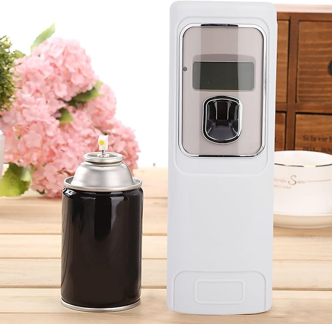 Pssopp Automatic Air Freshener Dispenser ABS Material LCD Display with 3 Modes and Timers Ideal for Home Office and Car