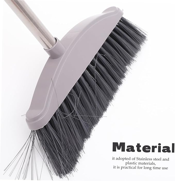 Lightweight Broom and Dustpan Set for Home Cleaning Ergonomic Handle Convenient Storage for Indoor Use and Collecting Trash Corners Random Style