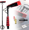 3.6m~10.8m Extendable water Fed Pole Kit Window Cleaner Brush Professional Solar Panel Window Cleaner Telescopic Window Glass Cleaning Brush7.2M/24FT