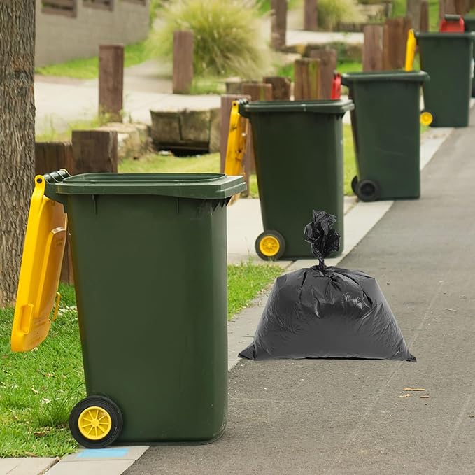 50pcs Heavy Duty Garbage Bags for Kitchen and Commercial Use 70x90cm Thickened Flat Mouth Trash Bags Suitable for Property Sanitation and Hospitality Waste Disposal