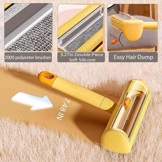 Roller Pet Hair RemoverSelf Cleaning Shedding BrushCat Brush for Shedding Pet Hair Removal Glove for Dogs &amp Cats Gently Remove Fur from Furniture Laundry Carpet &amp Car Seats3 Piece Set (