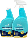 Urine B-Gone Professional Enzyme Odor Eliminator &amp Pet Stain Remover Human Cat &amp Dog Urine Cleaner Effective on Laundry Carpets &amp More Original Scent 32oz Pack of Two