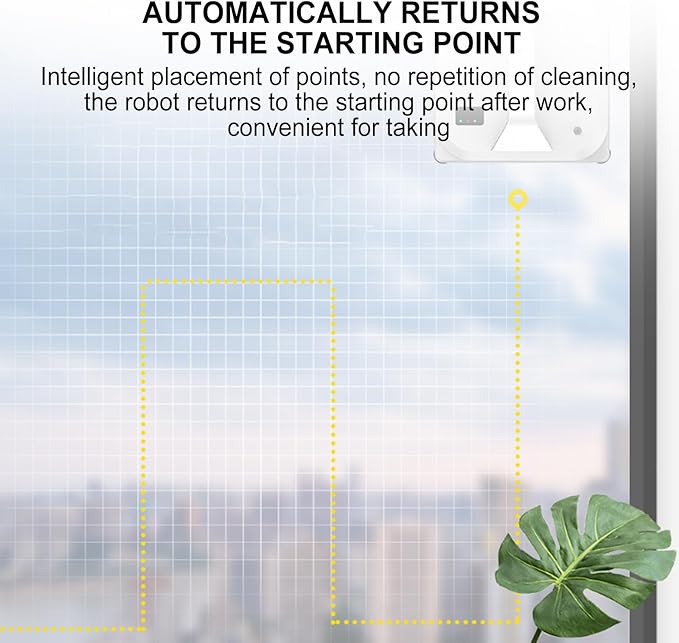 Automatic Window Cleaner Robot Smart Window Glass Cleaning Robot Remote ControI &amp 3000Pa Strong Suction No Noise For Outdoor/Indoor