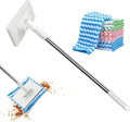 Clip Mop | No-Wash Detachable Retractable | Floor Cleaning Cloth Changing Mopfor Home Office Apartment Bedroom Kitchen Tiles Glass Wood Baseboard