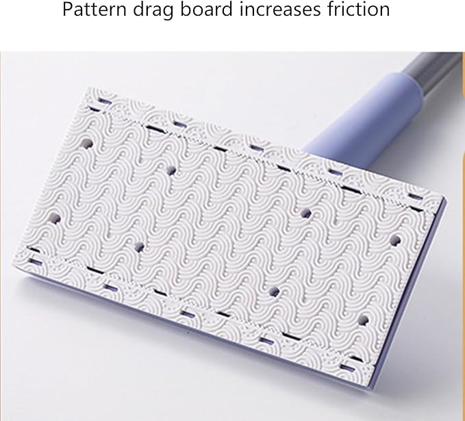 Small Floor Mop Sweeper Flat with HandsFree Cloth Changing and 360°Swivel Head for Bathroom Tight Space