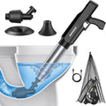 ‌Electric Toilet Plunger for Bathroom High-Pressure Air Plunger Heavy-Duty Clog Remover for Toilets Toilet Drain Unclogger (Ink Black)